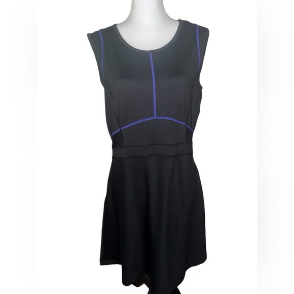 Title Nine Womens Dream Dress Black Blue Tennis Golf Athletic size Large - Picture 1 of 9